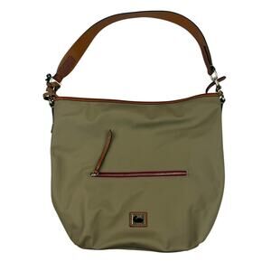Dooney & Bourke Khaki Nylon Hobo Shoulder Bag